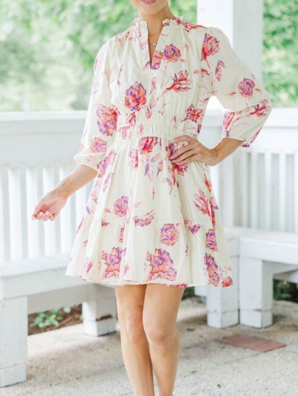 Shop The Mint “It’s All Alright” Cream Floral Dress NWT